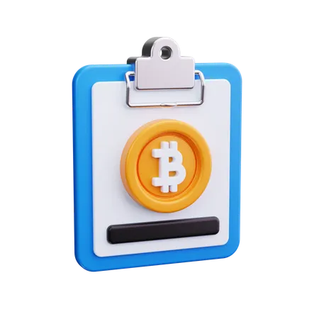 Bitcoin report  3D Icon