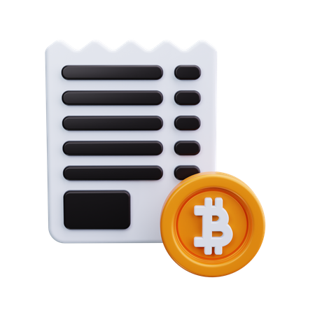 Bitcoin report  3D Icon