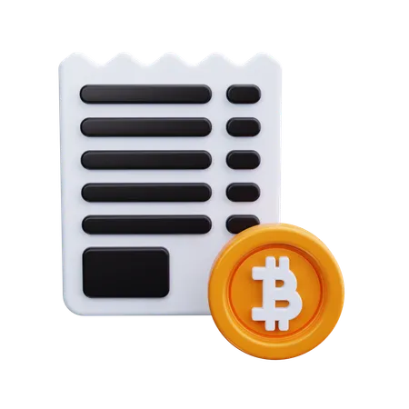 Bitcoin report  3D Icon