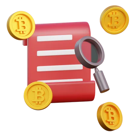 Bitcoin Report  3D Icon