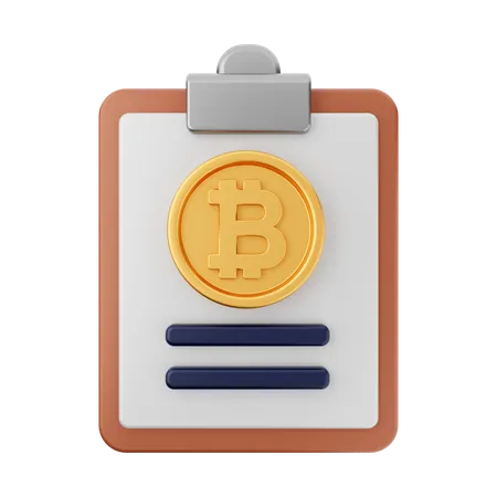Bitcoin Report  3D Icon
