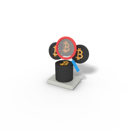 Bitcoin Research  3D Icon