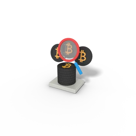 Bitcoin Research  3D Icon