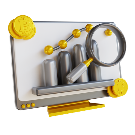 Bitcoin Research  3D Icon