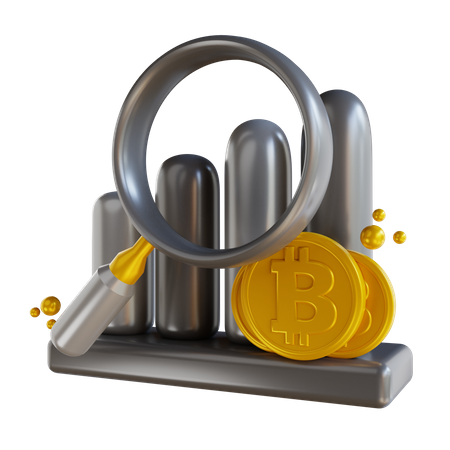 Bitcoin Research  3D Icon