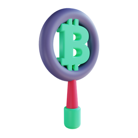 Bitcoin research 3D Illustration