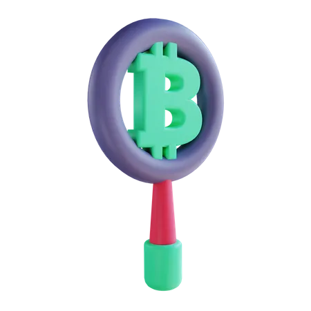 Bitcoin research  3D Illustration