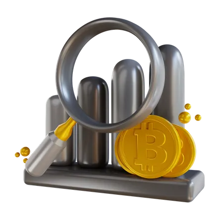 Bitcoin Research 3D Illustration