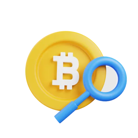 Bitcoin Research  3D Illustration