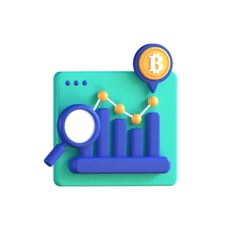Bitcoin Research 3D Icon