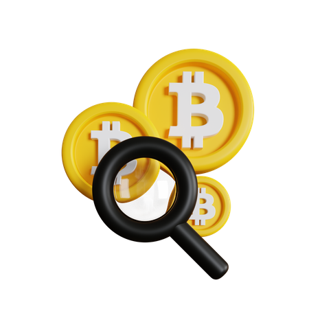 Bitcoin Research  3D Icon