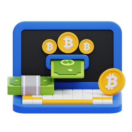 Retrait de bitcoin  3D Icon