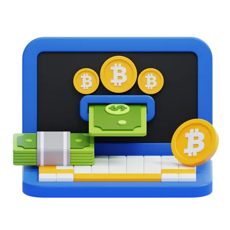 Retrait de bitcoin  3D Icon