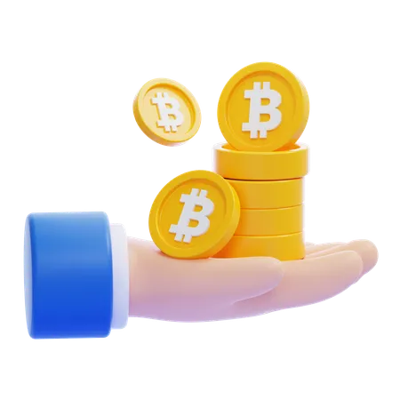 Revenu Bitcoin  3D Icon