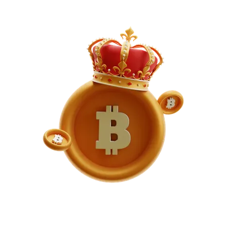 Rey bitcoin  3D Icon