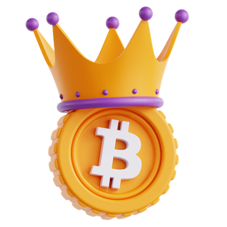Rey bitcoin  3D Icon