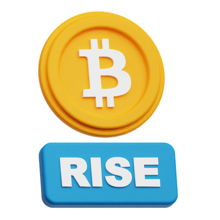 Bitcoin Rise  3D Icon