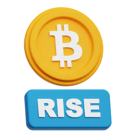 Bitcoin Rise  3D Icon
