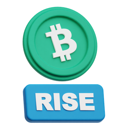 Bitcoin Rise  3D Icon