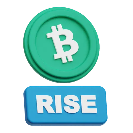 Bitcoin Rise  3D Icon