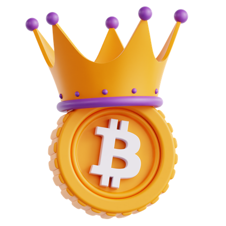 Roi du Bitcoin  3D Icon