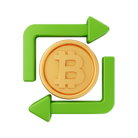 Bitcoin-Rückerstattung  3D Icon