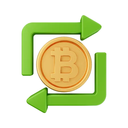 Bitcoin-Rückerstattung  3D Icon