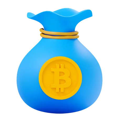 Sac de bitcoins  3D Icon