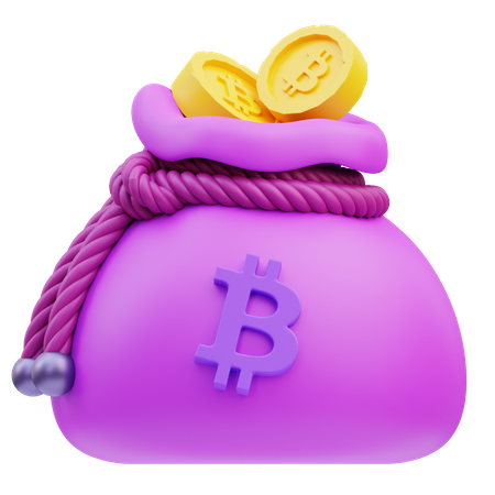 Bitcoin Sack  3D Icon