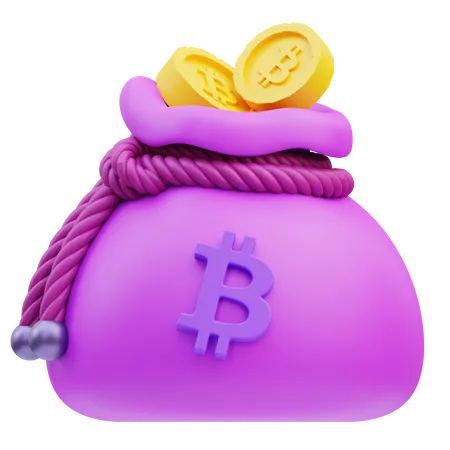 Bitcoin Sack  3D Icon