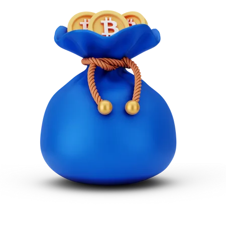 Bitcoin Sack  3D Icon
