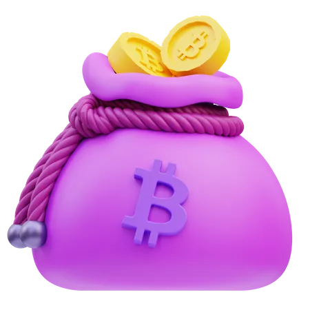 Bitcoin-Sack  3D Icon