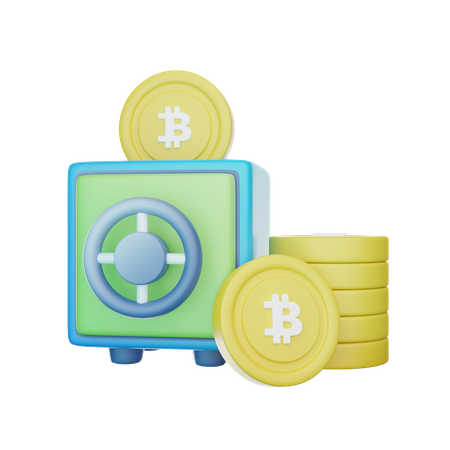 Bitcoin sicher  3D Icon