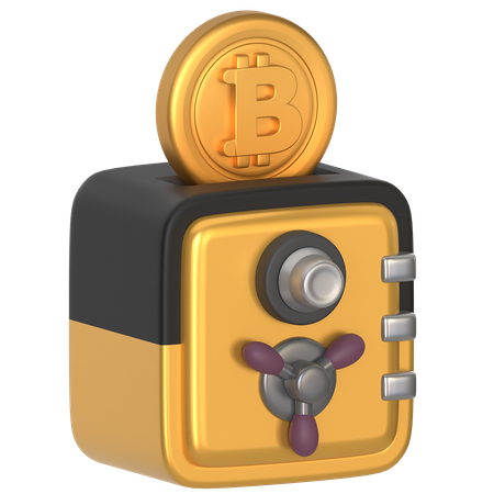 Bitcoin Safebox  3D Icon