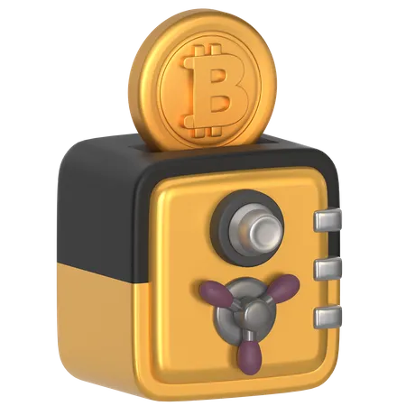 Bitcoin Safebox  3D Icon