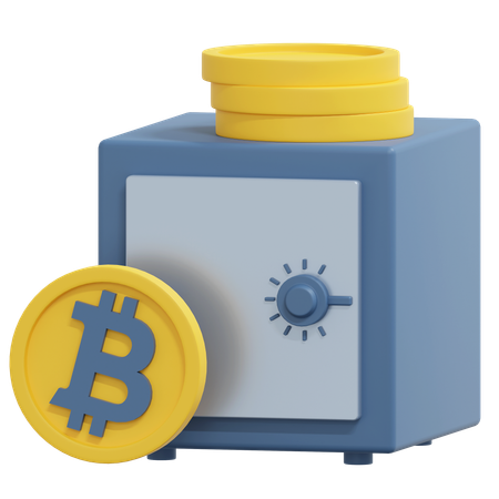 Bitcoin Safety  3D Icon