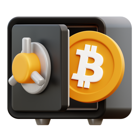 Bitcoin safety box  3D Icon