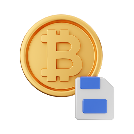 Salvar bitcoin  3D Icon