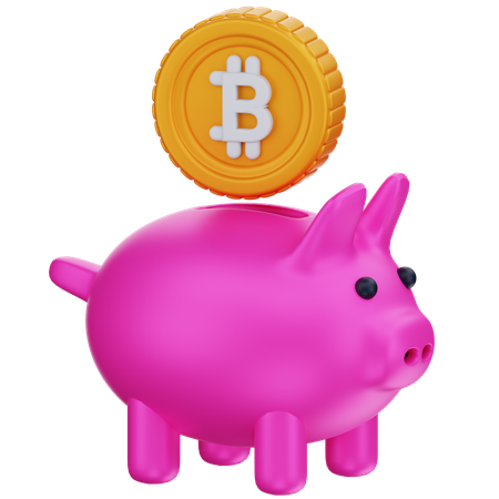 비트코인 절약  3D Icon