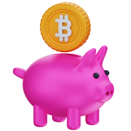 Bitcoin Saving  3D Icon
