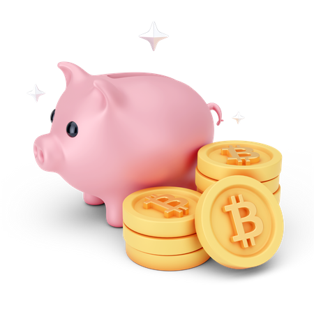 Bitcoin Savings  3D Icon