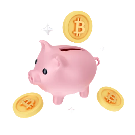 Bitcoin Savings  3D Icon