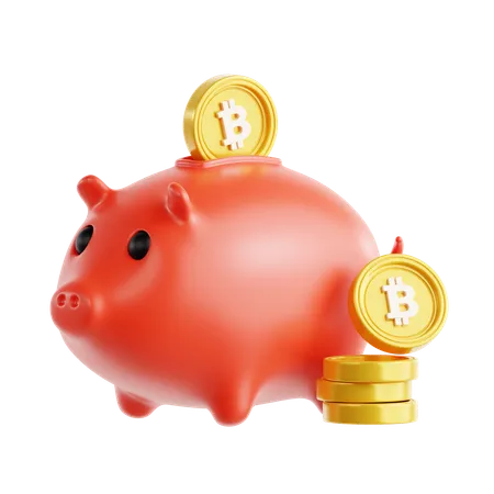 Bitcoin Savings  3D Icon