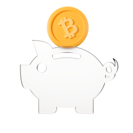 Bitcoin Savings  3D Icon