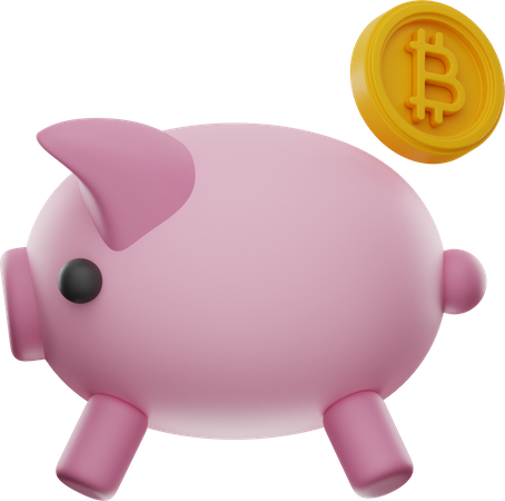 Bitcoin Savings  3D Illustration