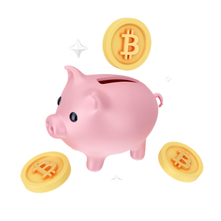 Bitcoin Savings 3D Icon