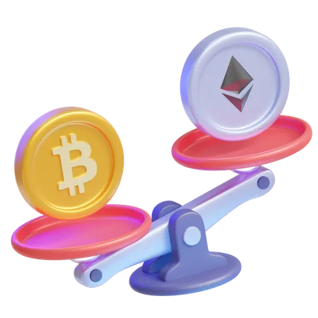 ビットコインスケール  3D Icon