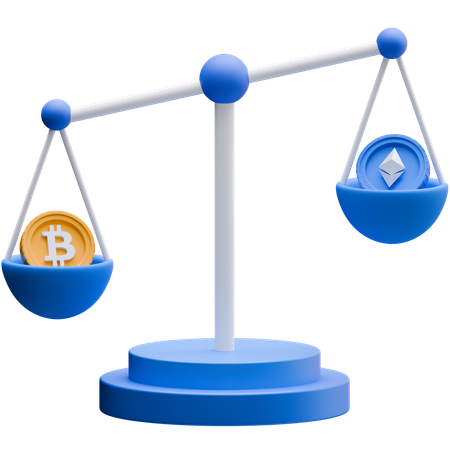 Bitcoin Scales  3D Icon