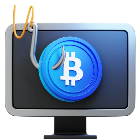 Bitcoin Scam  3D Icon
