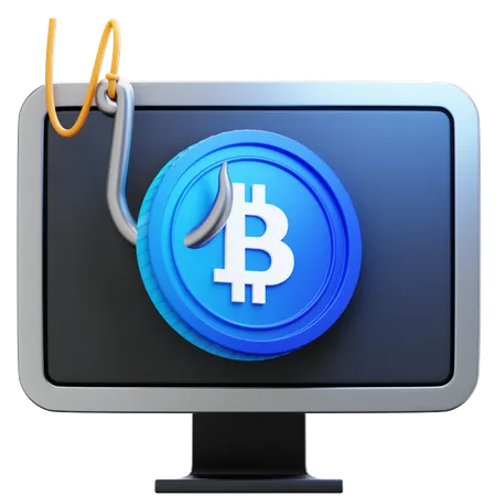 Bitcoin Scam  3D Icon